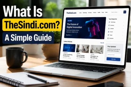 TheSindi.com website guide showing online content, navigation, categories, and key features for new visitors
